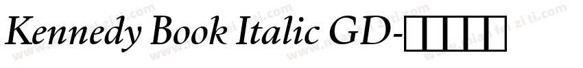 Kennedy Book Italic GD字体转换
